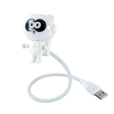 

Spaceman Astronaut Panda Shape LED Mini Night Light Keyboard Lamp USB Charging Port Design Flexible Bendable Hose Portable for Stu