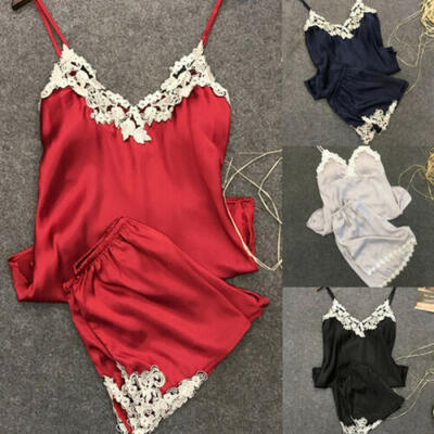 

Women Sexy-Lingerie Sleepwear Satin Silk Babydoll Lace Robes Sleep Dress Skirt