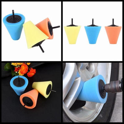 

Burnishing Foam Sponge Polishing Cone Shaped Buffing Pads For Car Wheel Hub Tool