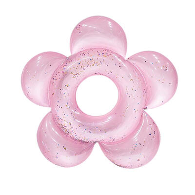 

Inflatable Swimming Ring Flower-shaped Sequins Water Fun Pool Seat Float