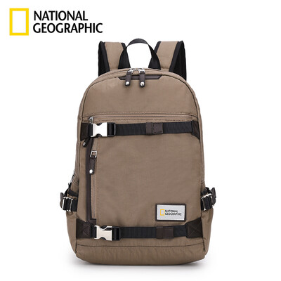 

National Geographic National Geographic Large Capacity Backpack Female Business Casual Nylon Book Bag Travel Backpack Waterproof Computer Bag 156 Inch Khaki