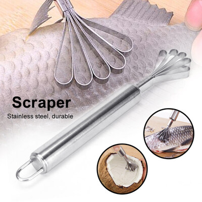 

Kitchen Stainless Steel Fish Scale Scraper Remover Cleaner Coconut Shaver Grater