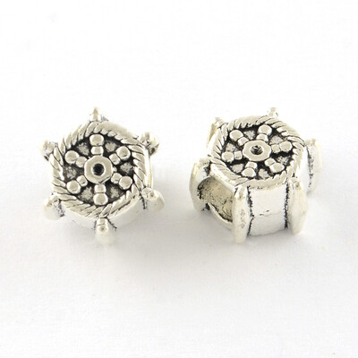 

Helm Tibetan Style Alloy European Beads Large Hole Beads Lead Free Antique Silver 12x105x7mm Hole 45mm about 483pcs1000g