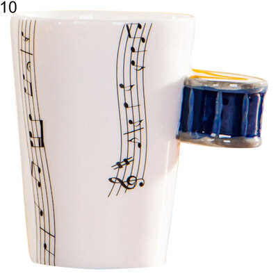 

Creative Guitar Music Note Ceramic Coffee Mug Home Office Milk Tea Water Cup