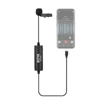 

BOYA BY-DM2 Omni-directional Digital Lavalier Microphone Clip-on Video Recording Mic with Type-C for Android Devices