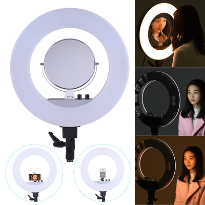

Andoer 18 Inch LED Video Ring Light Fill-in Lamp Studio Photography Lighting 50W Adjustable Brightness 3200K-5500K Color Temperatu