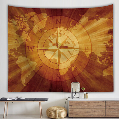 

Toponeto Vintage World Map Wall Tapestries Hanging Hippie Tapestry Bedspread Yoga Mat New