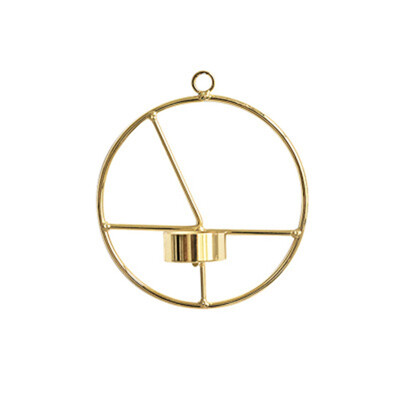 

〖Follure〗Gold Nordic Style Geometric Candlestick Metal Wall Candle Holder Home Decor