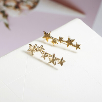 

2019 latest design brand five-pointed star minimalist earrings temperament trend fashion gifts Korean earrings for women