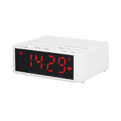 

Desktop Wireless Bluetooth Speakers Alarm Clock FM Radio TF Card MP3 Player Line In Hands-free with Microphone LED Display
