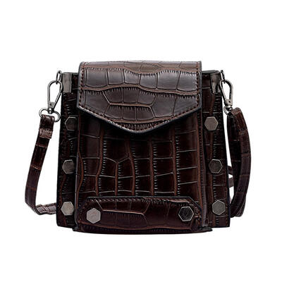 

Rivet Stone Pattern Handbags Women Messenger Leather Shoulder Crossbody Bag