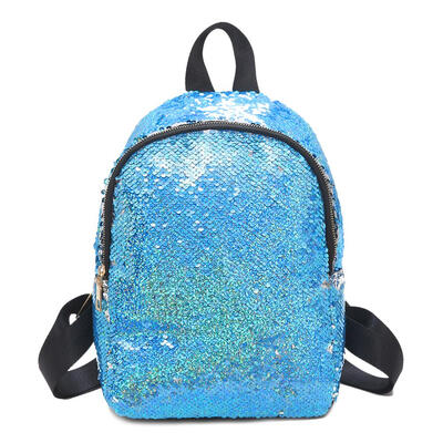 

Laser Travel Backpacks Women School Bags Sequins PU Leather Small Knapsack
