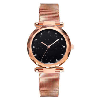

Women Starry Sky Watch Fashion Mesh Band Rhinestone Analog Quartz Watches