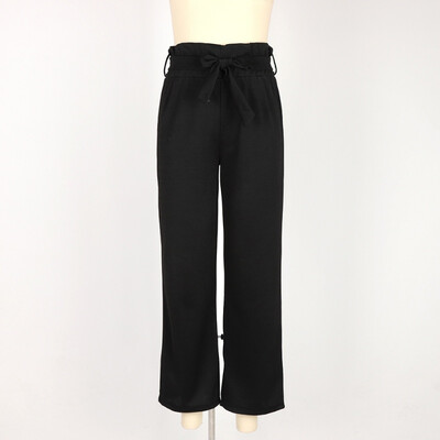 

new OL black trousers high waist harem pants Women outerdoor Autumn smooth casual pants female T7