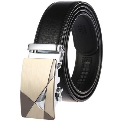 

Two-layer leather automatic buckle belt mens belt belt LY86871-1