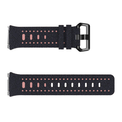 

〖Follure〗Luxury Sports Two-color Leather Watch Bracelet Band Strap For Fitbit Ionic
