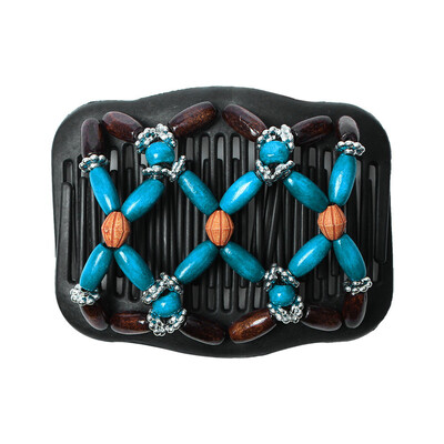 

〖Follure〗Women Magic Acrylic Vintage Hair Comb Double Clips Wooden Hair Slide