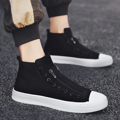 

Mens shoes summer fashion casual high canvas shoes Joker shoes autumn Gao Bang tide shoes