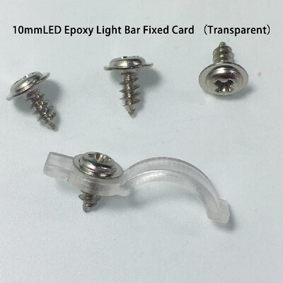 

50PCS 10mmLED Epoxy Light Bar Fixed Card 10mm Epoxy Hard Light Bar Fixed Card LED Light Bar Fixed Card with Screw