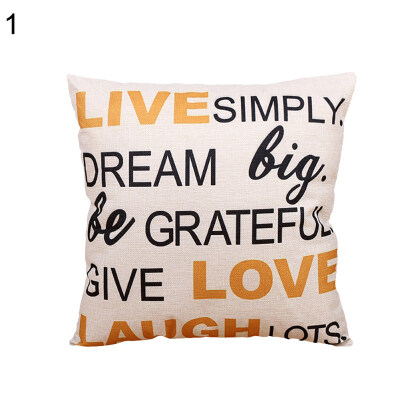 

Love Dream Hug Peace Pillow Cover Cushion Case Home Car Sofa Bedroom Hotel Decor