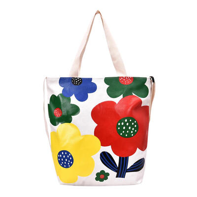 

Flower Print Shoulder Handbags Women Totes Canvas Crossbody Top-handle Bags