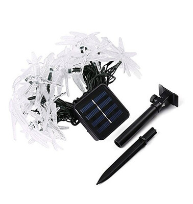 

Siaonvr 20 LED Dragonfly Solar Powered Lighting Lamps Solar String Lights Colours