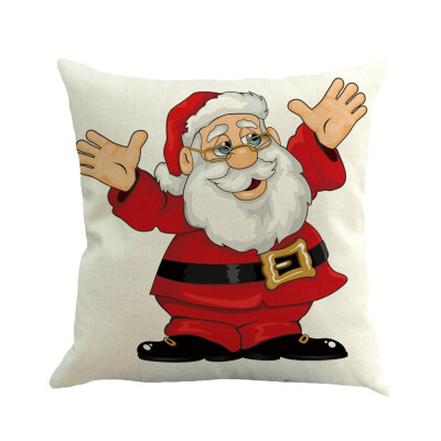 

Tailored Christmas Cotton Linen Sofa Car Home Waist Cushion Cover Throw Pillow Case