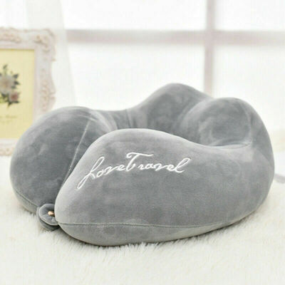 

Memory Foam U-shaped Neck Support Pillow Cushion Travel Air Plane Sleep