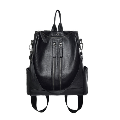 

Backpack 2019 new casual travel bag soft leather backpack
