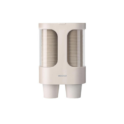 

ECOCO Wall-mounted Floating Perforation-free Punch-free Paper Cup Water Cup Holder Dispenser Storage Organizer for Bathroom Kitche