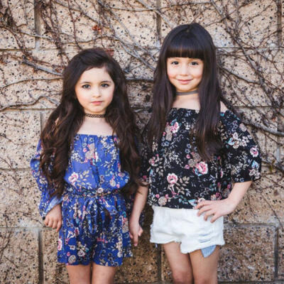 

US Casual Toddler Kids Baby Girl Romper Floral Bodysuit Sunsuit Playsuit Outfits