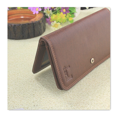 

Mens long multi-layer wallet purse mens casual buckle clasp bag card bag wallet 2018