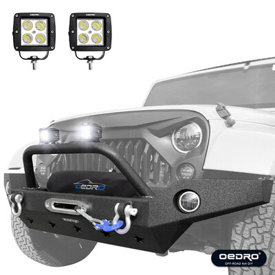 Front Bumper Combo LED Lights Fit for 2007-2018 Jeep Wrangler JK