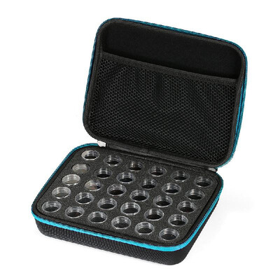 

30-Bottles Diamond Painting Box Shockproof Drop-proof Double-Zipper Closure Embroidery Rhinestones Storage Container Case--Rose Re