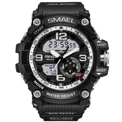 

SMAEL Analog-Digital Watch Men Sports 50M Professional Waterproof Quartz Large Dial Hours Military Wristwatches