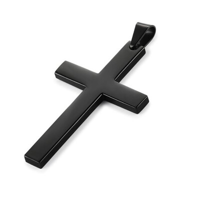 

Vintage Cross Pendant Necklace Stainless Steel Necklace New Design Black Chain Pendant Necklace Men Women Necklace