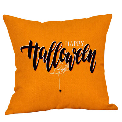 

Toponeto Happy Halloween Pillow Cases Linen Sofa Cushion Cover Home Decor