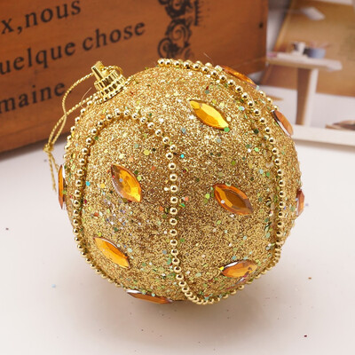 

Siaonvr Christmas Rhinestone Glitter Baubles Ball Xmas Tree Ornament Decoration 8CM