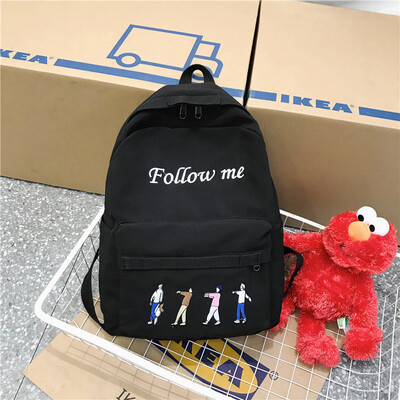

Ins schoolbag female Korean version of high school students Tide Simplified Sen Department Guzhuang backpack junior high school Ja