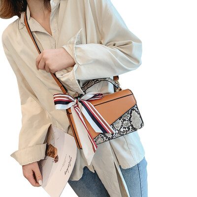 

Tailored New Womens Snake Pattern Silk Scarf Small Square Shoulder Strap Messenger Bag