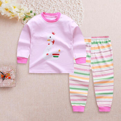 

2pcsSet Girls Sweet Long Sleeve T-shirt Elastic Waist Pants Cotton Outfits