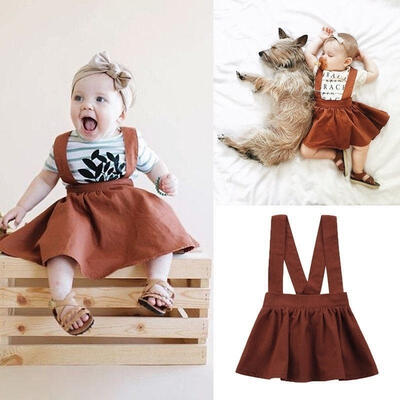 

Fashion Girls Kids Baby Brace Dress Party Tutu Sleeveless Skirt Overalls Dresses 6M-3Y