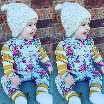 

Toddler Infant Baby Girls Hooded Sweatshirt Tops Floral Pants 2pcs Outfits Set