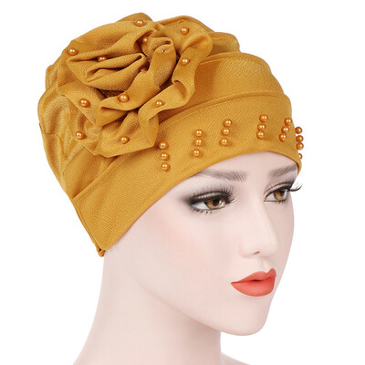 

12 Colors Muslim Women Floral Lace Turban Hat India Cap Chemo Cap Beanie Baggy Cap Hijab Wrap