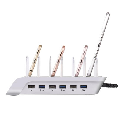 

Multi-ports Multifunctional Portable Intelligent Phone Universal Home Office Desktop Tablet USB Charging Station Hub Charging Dock