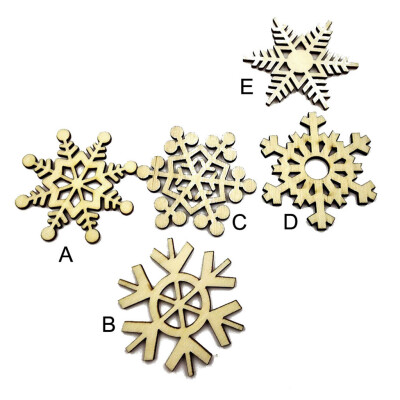 

〖Follure〗Assorted Wooden Snowflake Xmas Wedding Tree Hanging Ornament Decor Sturdy