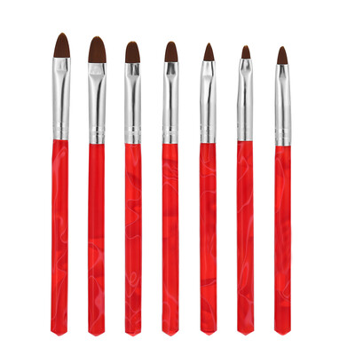 

BQAN 7pcs Professional UV Gel Brush Set Nail Art Painting Brush Pen Set Nail Sculpturing Pen Kit DIY Nail Tools Nylon Brush Hair R