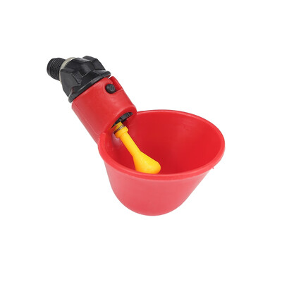 

12PCS Automatic Waterer Drinker Red Bowl Cups Chicken Coop Poultry Chook Bird Turkey Drink Pigeon Quail Refill