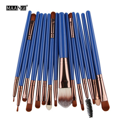 

Toponeto 15pcsset Makeup Brush Set tools Make-up Toiletry Kit Wool Make Up Brush Set