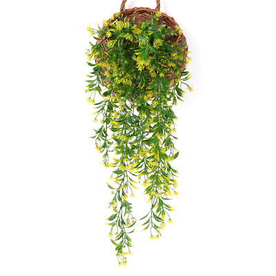 

78cm Artificial Plant Holders Hanging Wicker Flowers Home Garden Decorations